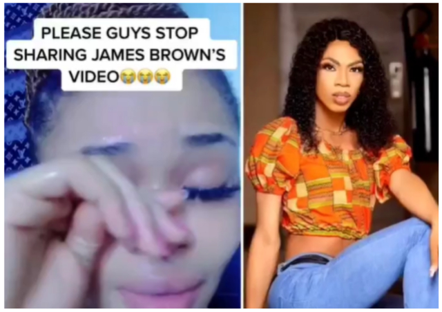 “I don’t want my parents to see it, Please stop sharing the video” – Lady in James Brown’s leaked tape cries out [Video]