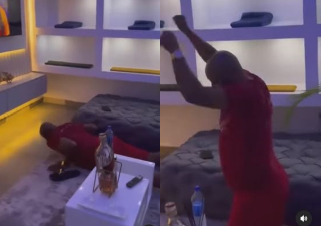 Israel DMW sparks reactions as he prostrates upon sighting Davido on TV set [Video]