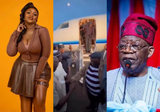 “Our daddy is back” – Excited Eniola Badmus celebrates as Tinubu returns to the country [Video]