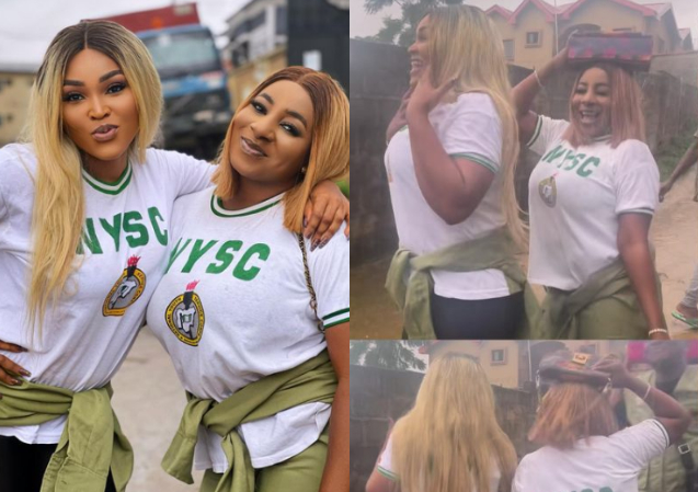 People’s mothers Agbaya dem- Reactions as Mercy Aigbe and Mide Martins enjoy a fun time in the rain [Video]