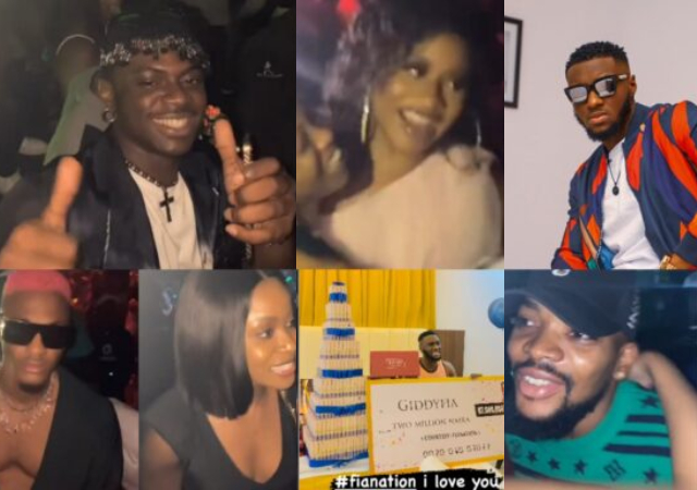 Phyna, Groovy, Bryann, Bella, others storm Giddyfia’s birthday party, celebrant gets N2M from fans [Video]