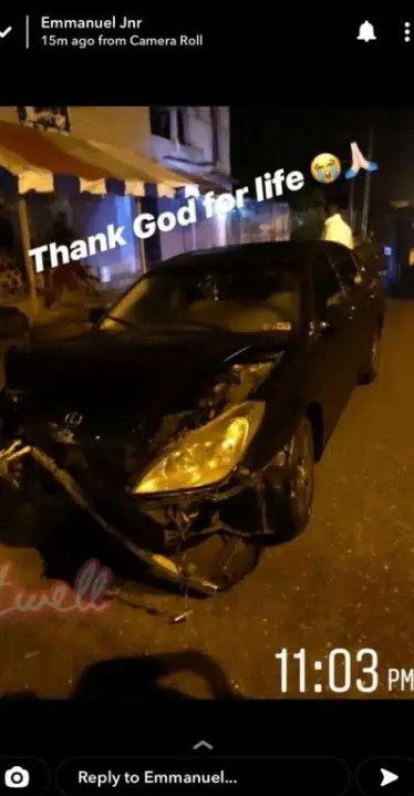 BBNaija’s Emmanuel survives fatal car accident