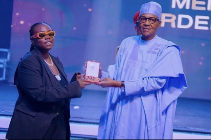 Teni Gets National Recognition From President Buhari, Watch