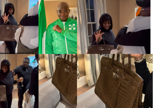 “The Money Used To Buy This Bag Can Feed Many Families” – Reactions As Pastor Tobi, Gifts Davido’s Fiancee, Chioma, Hermes Birkin Bag Worth Over N70 Million
