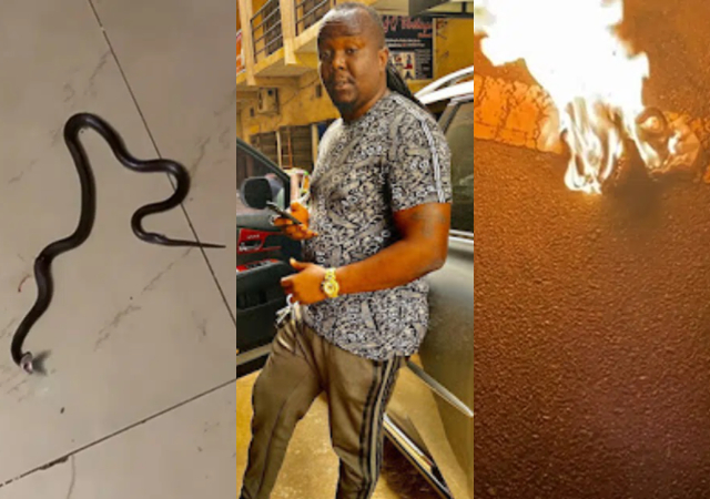 “What are you looking for in my house” – Kelvin Chizzy shares video of snake that was ‘sent to attack’ him
